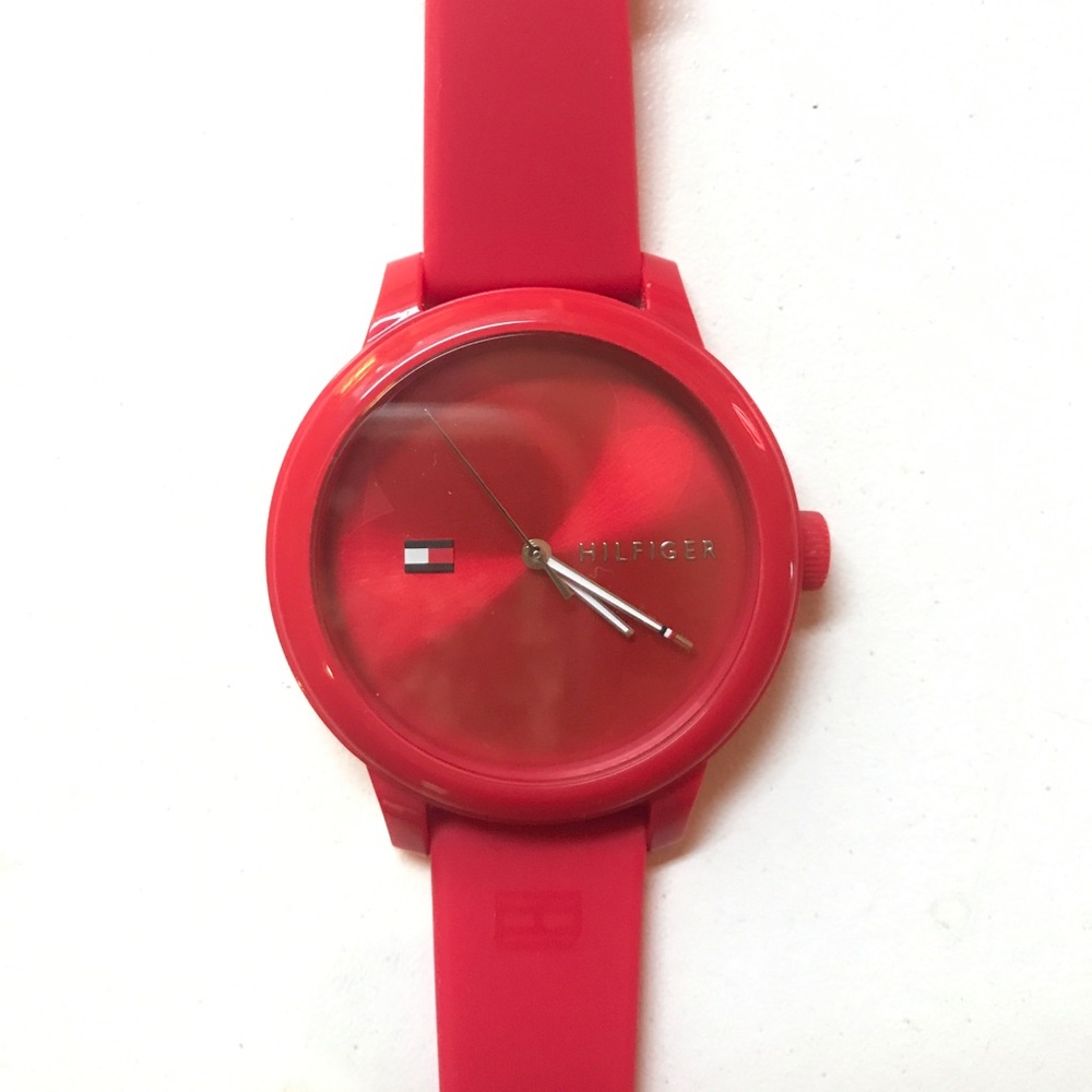 Tommy Hilfiger Red Silicon Watch